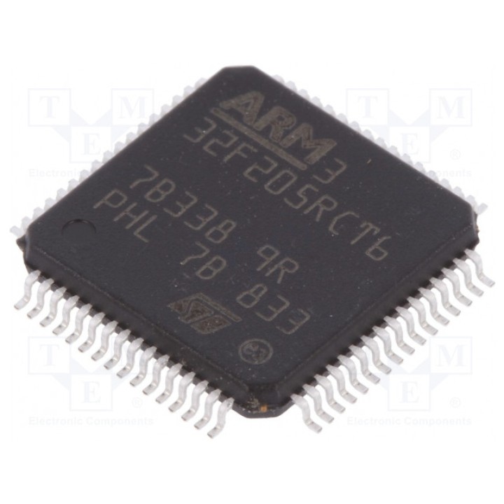 Микроконтроллер ARM STMicroelectronics STM32F205RCT6 (STM32F205RCT6)