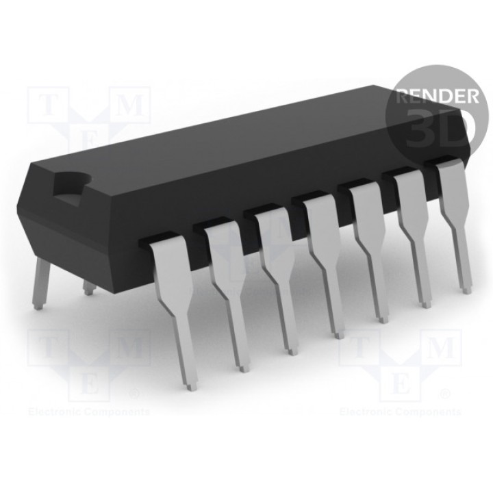 IC цифровая NAND Каналы 4 TEXAS INSTRUMENTS CD4011BE (CD4011BE)