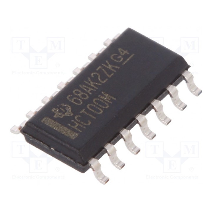 IC цифровая NAND Каналы 4 IN 2 TEXAS INSTRUMENTS CD74HCT00M (CD74HCT00M)