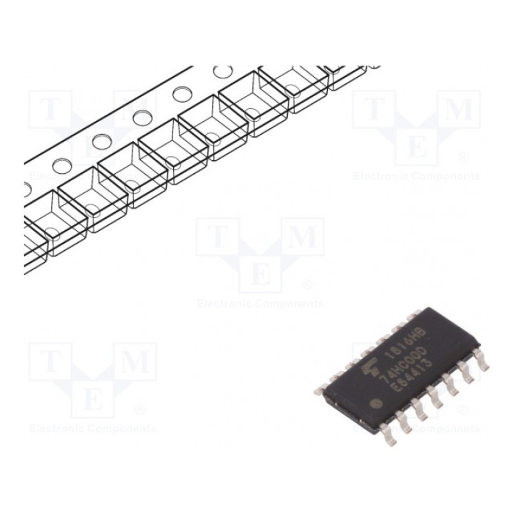 IC цифровая NAND Каналы 4 IN 2 C?MOS TOSHIBA 74HC00D(BJ) (74HC00DBJ)