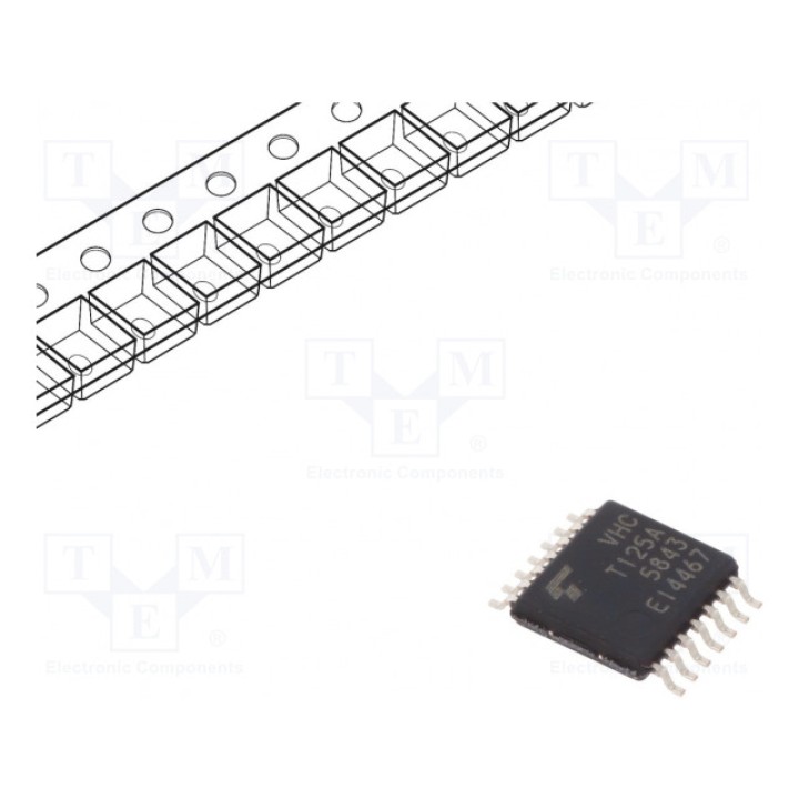 IC цифровая bus buffer Каналы 4 TOSHIBA 74VHCT125AFT(BJ) (74VHCT125AFTBJ)