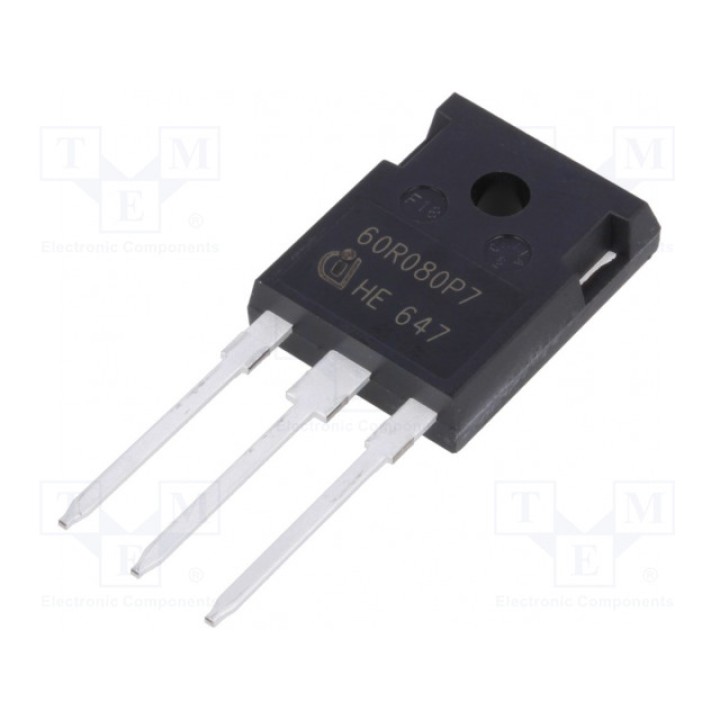 Транзистор N-MOSFET полевой INFINEON TECHNOLOGIES IPW60R080P7 (IPW60R080P7)