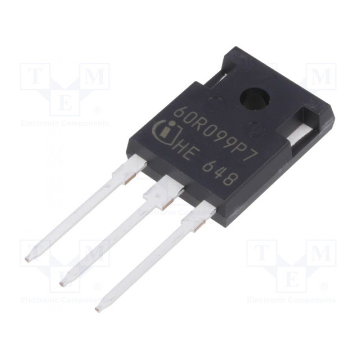 Транзистор N-MOSFET полевой INFINEON TECHNOLOGIES IPW60R099P7 (IPW60R099P7)