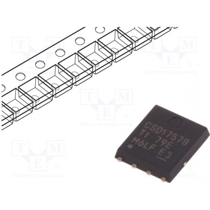 Транзистор N-MOSFET полевой TEXAS INSTRUMENTS CSD17578Q5AT (CSD17578Q5AT)