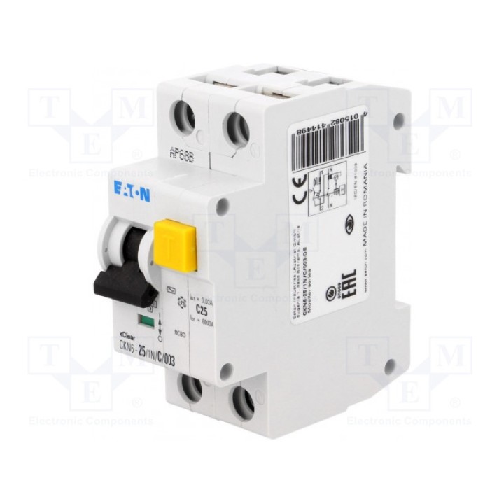 Дифференциальный автомат (АВДТ) EATON ELECTRIC CKN6-251NC003 (CKN6-25-1N-C-003)