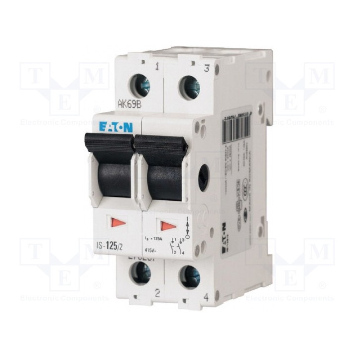 Главный выключатель Полюсы 2 DIN 80А EATON ELECTRIC IS-802 (IS-80-2)