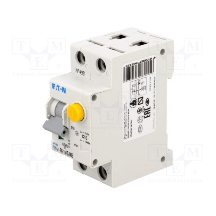 Дифференциальный автомат (АВДТ) EATON ELECTRIC PKNM-161NC003 (PKNM-16-1N-C-003)