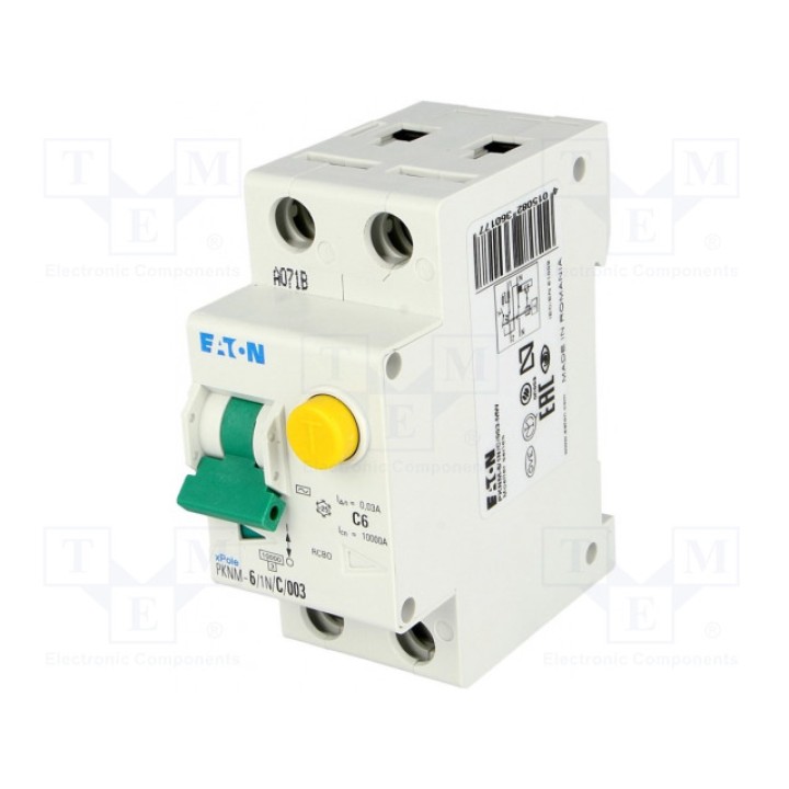 Дифференциальный автомат (АВДТ) EATON ELECTRIC PKNM-61NC003-MW (PKNM-6-1N-C-003)