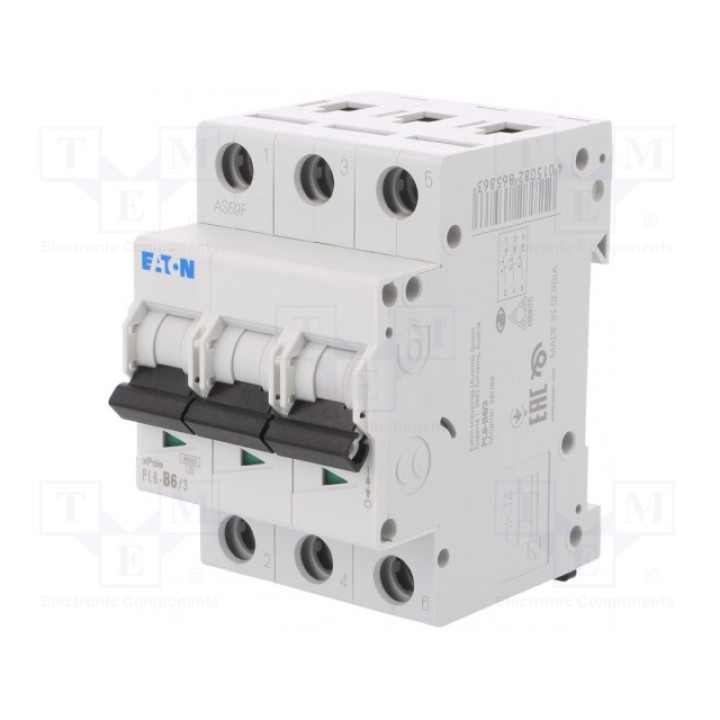 Выключатель максимального тока EATON ELECTRIC PL6-B63 (PL6-B6-3)