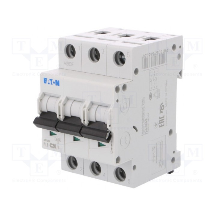 Выключатель максимального тока EATON ELECTRIC PL6-C203 (PL6-C20-3)