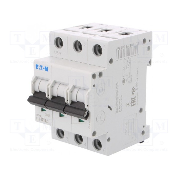 Выключатель максимального тока EATON ELECTRIC PL6-D163 (PL6-D16-3)