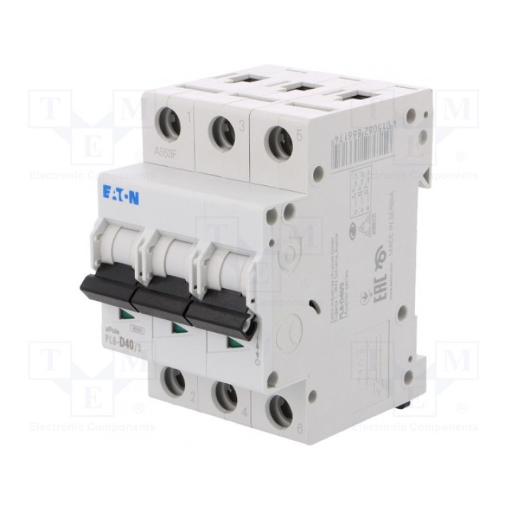 Выключатель максимального тока EATON ELECTRIC PL6-D403 (PL6-D40-3)