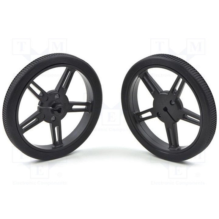 Колесо черный POLOLU POLOLU WHEEL 60X8MM PAIR – BLACK (POLOLU-1420)