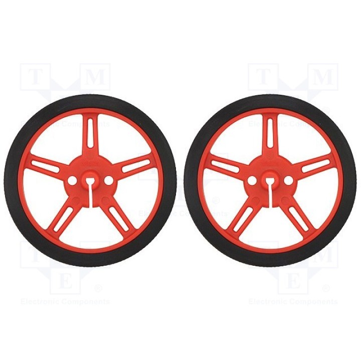 Колесо красный POLOLU POLOLU WHEEL 60X8MM PAIR – RED (POLOLU-1421)