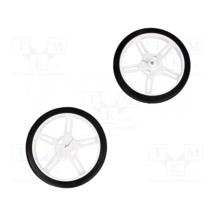 Колесо белый POLOLU WHEEL 60?8MM PAIR WHITE (POLOLU-1424)