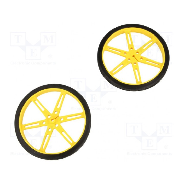 Колесо желтый POLOLU WHEEL 80?10MM PAIR YELLOW (POLOLU-1432)