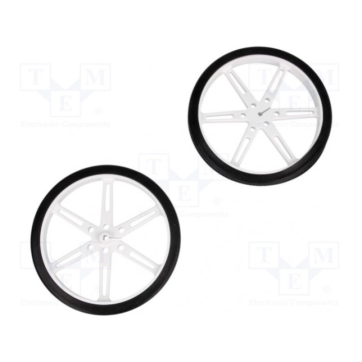 Колесо белый POLOLU WHEEL 80?10MM PAIR WHITE (POLOLU-1434)