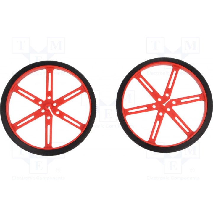 Колесо красный POLOLU WHEEL 90?10MM PAIR RED (POLOLU-1436)