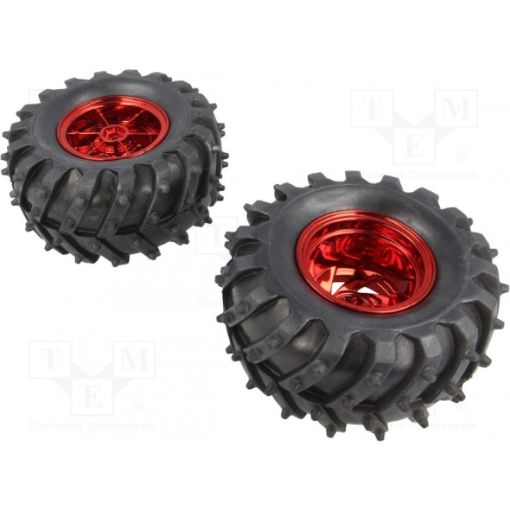 Колесо POLOLU DAGU WILD THUMPER WHEEL PAIR - RED (POLOLU-1555)