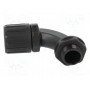Угловой разъем 90° HELLERMANNTYTON 166-22201 (HG13-90-M16-PA66-B)