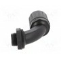 Угловой разъем 90° HELLERMANNTYTON 166-22201 (HG13-90-M16-PA66-B)