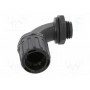 Угловой разъем 90° HELLERMANNTYTON 166-22201 (HG13-90-M16-PA66-B)