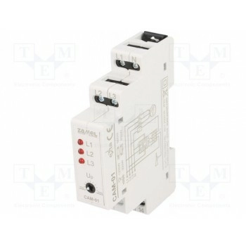 Реле контроля напряжения din ZAMEL CAM-01