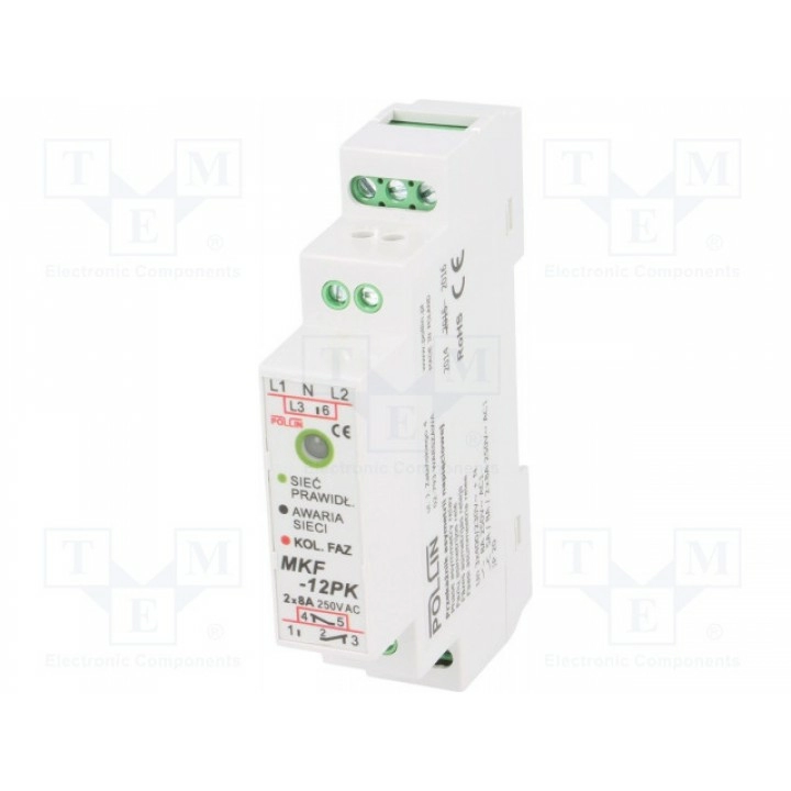 Реле контроля напряжения din POLLIN MKF-12PK (MKF-12PK)