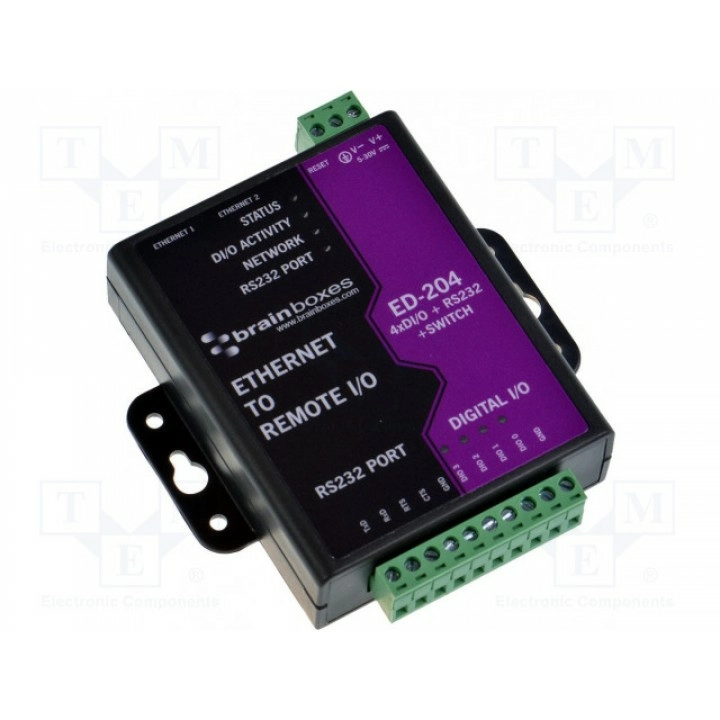 Промышленный модуль затвор ethernet кол-во портов 3 BRAINBOXES ED-204 (ED-204)
