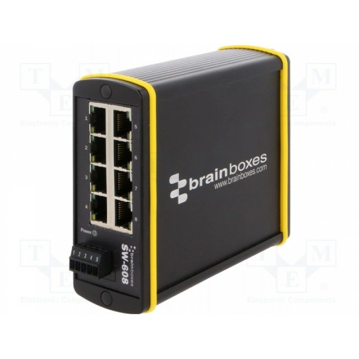 Промышленный модуль switch ethernet неуправляемый BRAINBOXES SW-608 (SW-608)