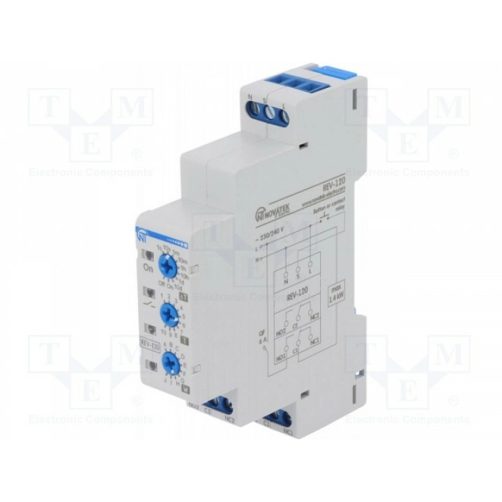 Реле времени 0, 1с÷10 дней NOVATEK ELECTRO REV-120 (REV-120)