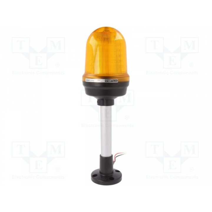 Сигнализатор световой янтарный QLIGHT Q100LP-1224-A-QZ24 (Q100LP-12/24-A-QZ2)