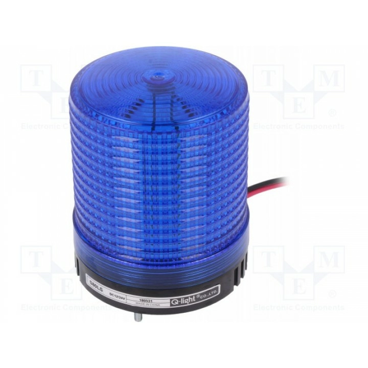 Сигнализатор световой мигающий световой сигнал QLIGHT S80LS-1224-B (S80LS-12/24-B)