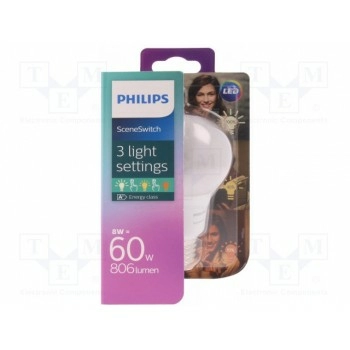 Лампочка LED теплый белый E27 PHILIPS 58884000