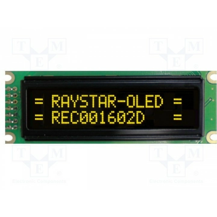 Дисплей OLED RAYSTAR OPTRONICS REC001602DYPP5N00000 (REC001602DYPP5N0)