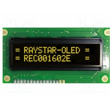 Дисплей OLED RAYSTAR OPTRONICS REC001602EYPP5N0