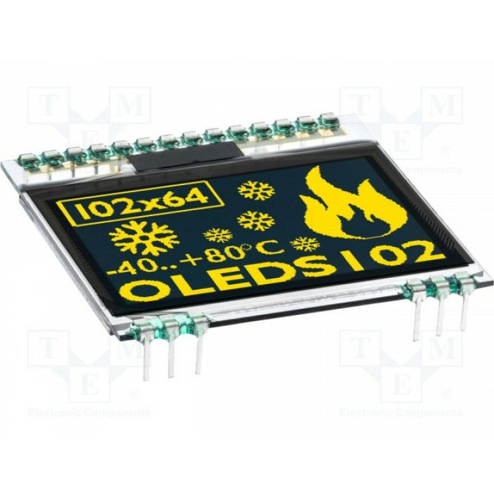 Дисплей OLED ELECTRONIC ASSEMBLY EA OLEDS102-6LGA (EAOLEDS102-6LGA)