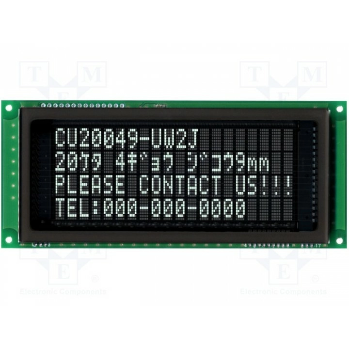 Дисплей vfd алфавитно-цифровой NORITAKE Itron CU20049-UW2J (CU20049-UW2J)