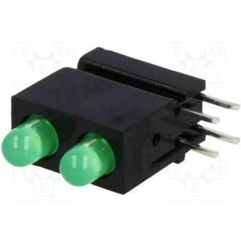 LED в корпусе зеленый 3мм MENTOR 1801.8831