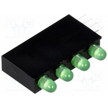 LED в корпусе зеленый 3мм LUCKY LIGHT H30D-4GD