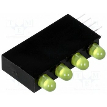 LED в корпусе желтый 3мм LUCKY LIGHT H30D-4YD