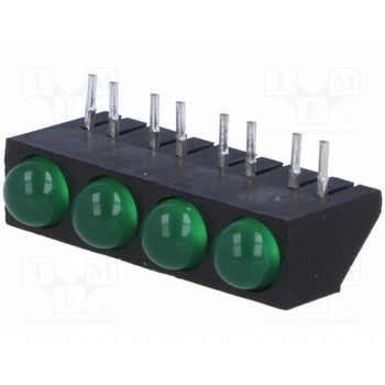Led горизонтальн.,в корпусе KINGBRIGHT ELECTRONIC L-73CB4GDA