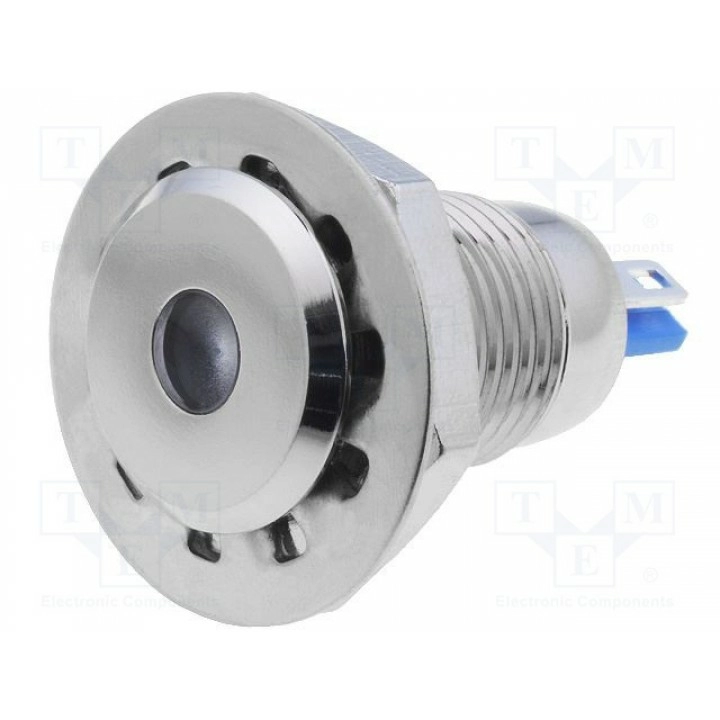 Индикаторная лампа led плоский ONPOW GQ12F-DY24 (GQ12F-D/Y/24)