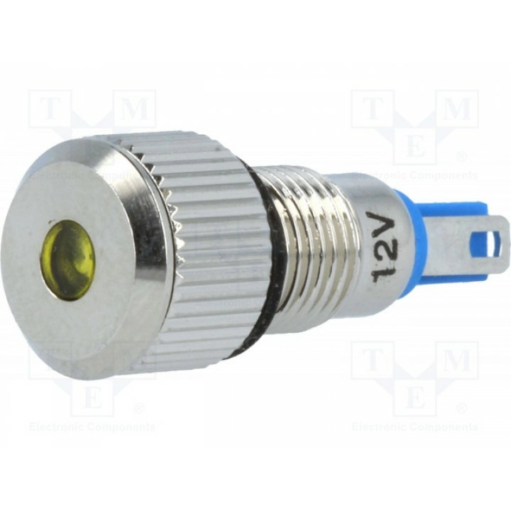 Индикаторная лампа led плоский ONPOW GQ8F-DY12 (GQ8F-D/Y/12)