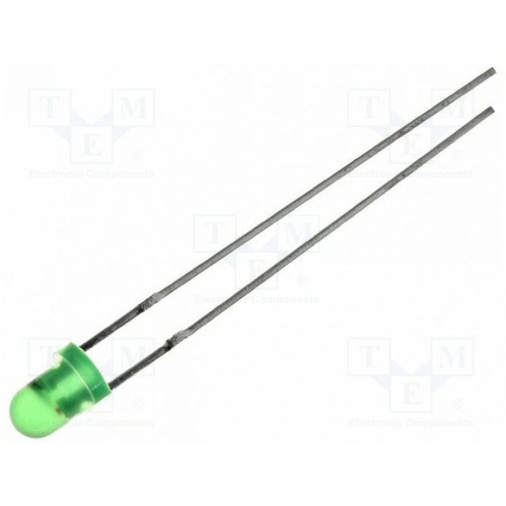 LED 3мм зеленый 5?15мкд KINGBRIGHT ELECTRONIC L-36BGD (L-36BGD)