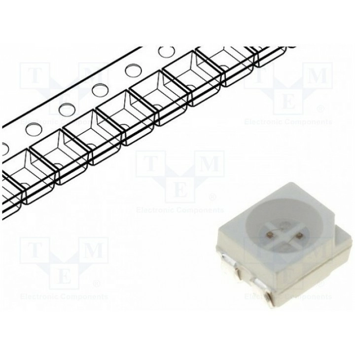 LED SMD 3528PLCC4 KINGBRIGHT ELECTRONIC KAA-3528SURKSYKS (KAA-3528SURKSYKS)