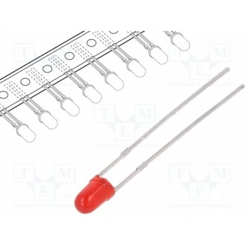 LED 3мм красный KINGBRIGHT ELECTRONIC L-934ID-TNR2.54