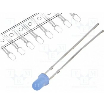 LED 3мм голубой OPTOSUPPLY OSB5YU3144A-T-HI