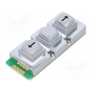 Клавиатура количество кнопок 3 ACCORD AK-103-AR-SSB-WP-MM