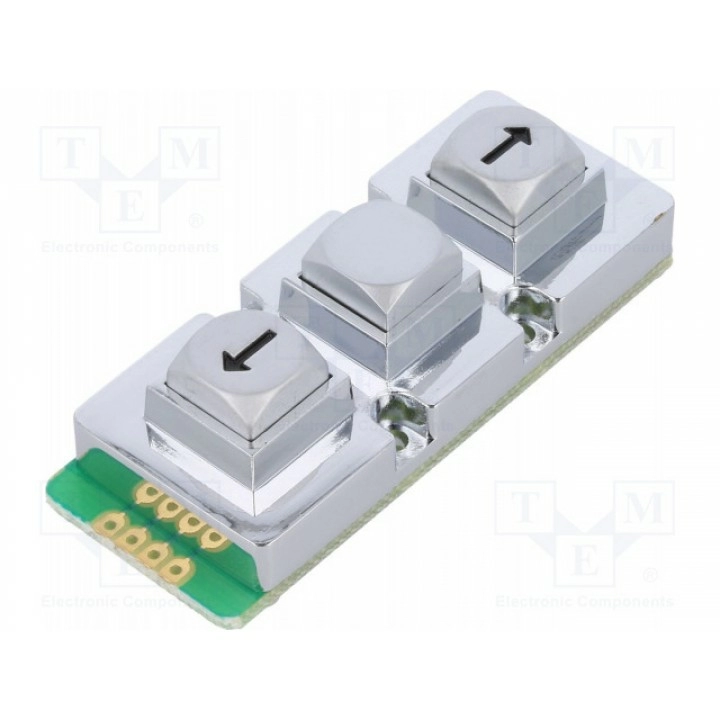 Клавиатура количество кнопок 3 ACCORD AK-103-AR-SSB-WP-MM (AB103-MARS-WP)